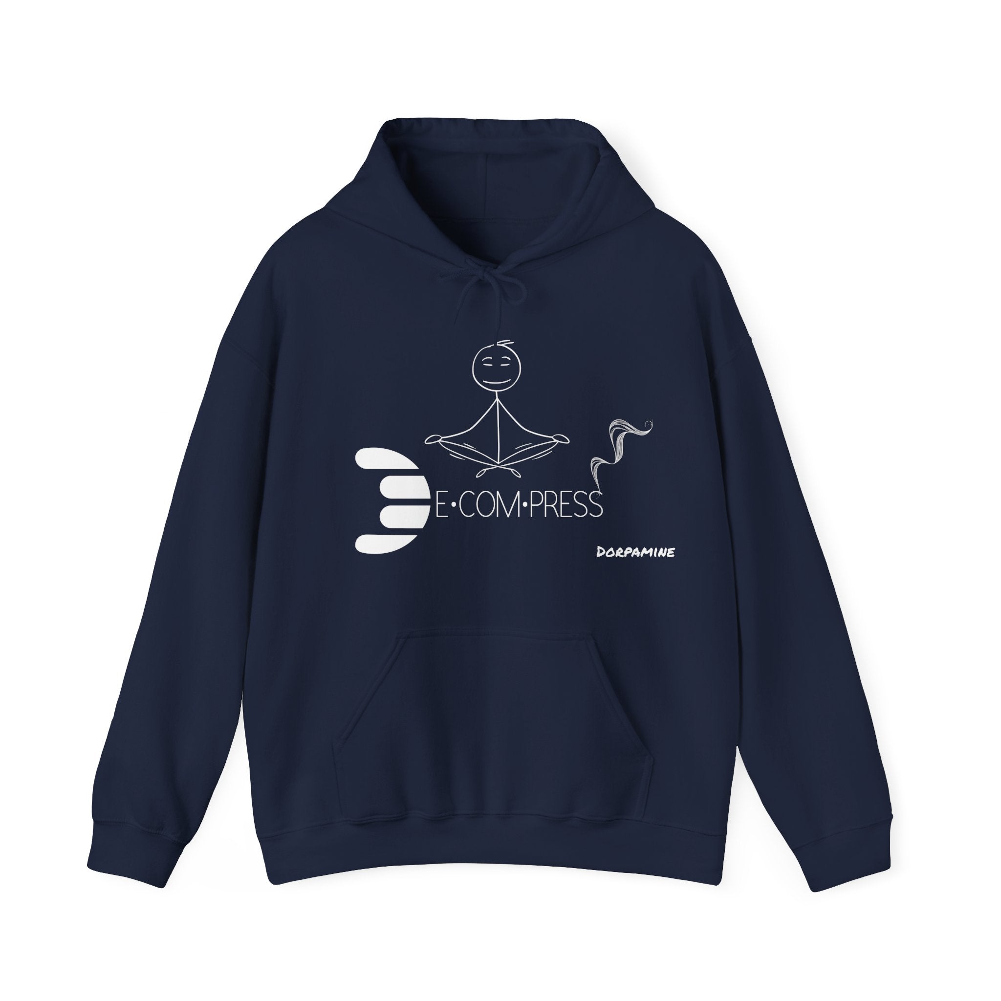 Dorpamine "D Words" Collection Decompress White Unisex Heavy Blend™ Hooded Sweatshirt