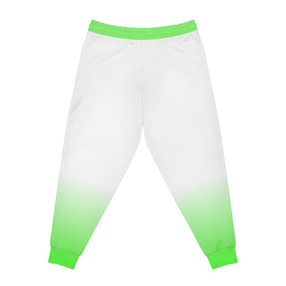 Dorpamine Fusion White and Green Unisex Athletic Joggers