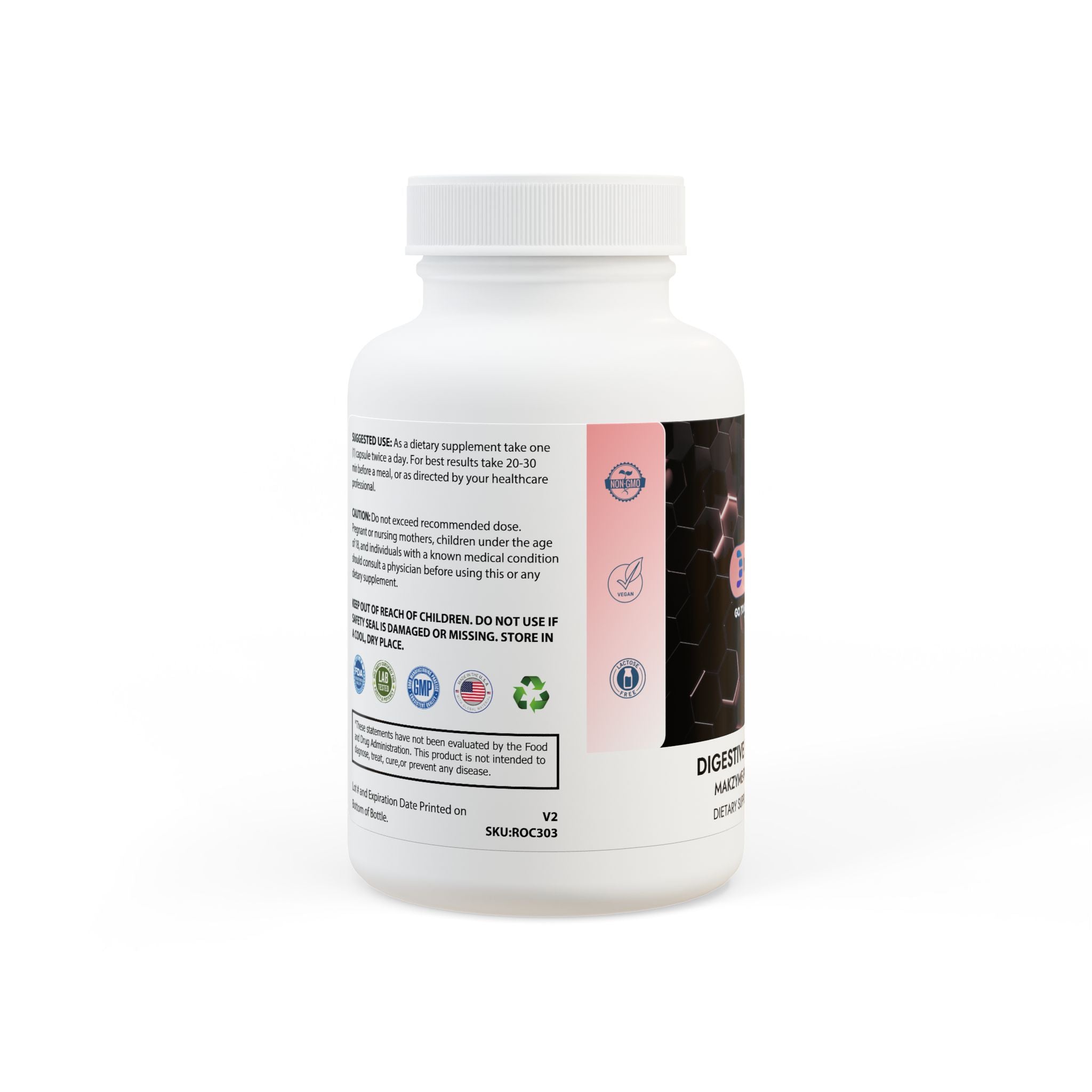 Dorpamine Vitality Digestive Enzyme Blend Supplement (60 Capsules)