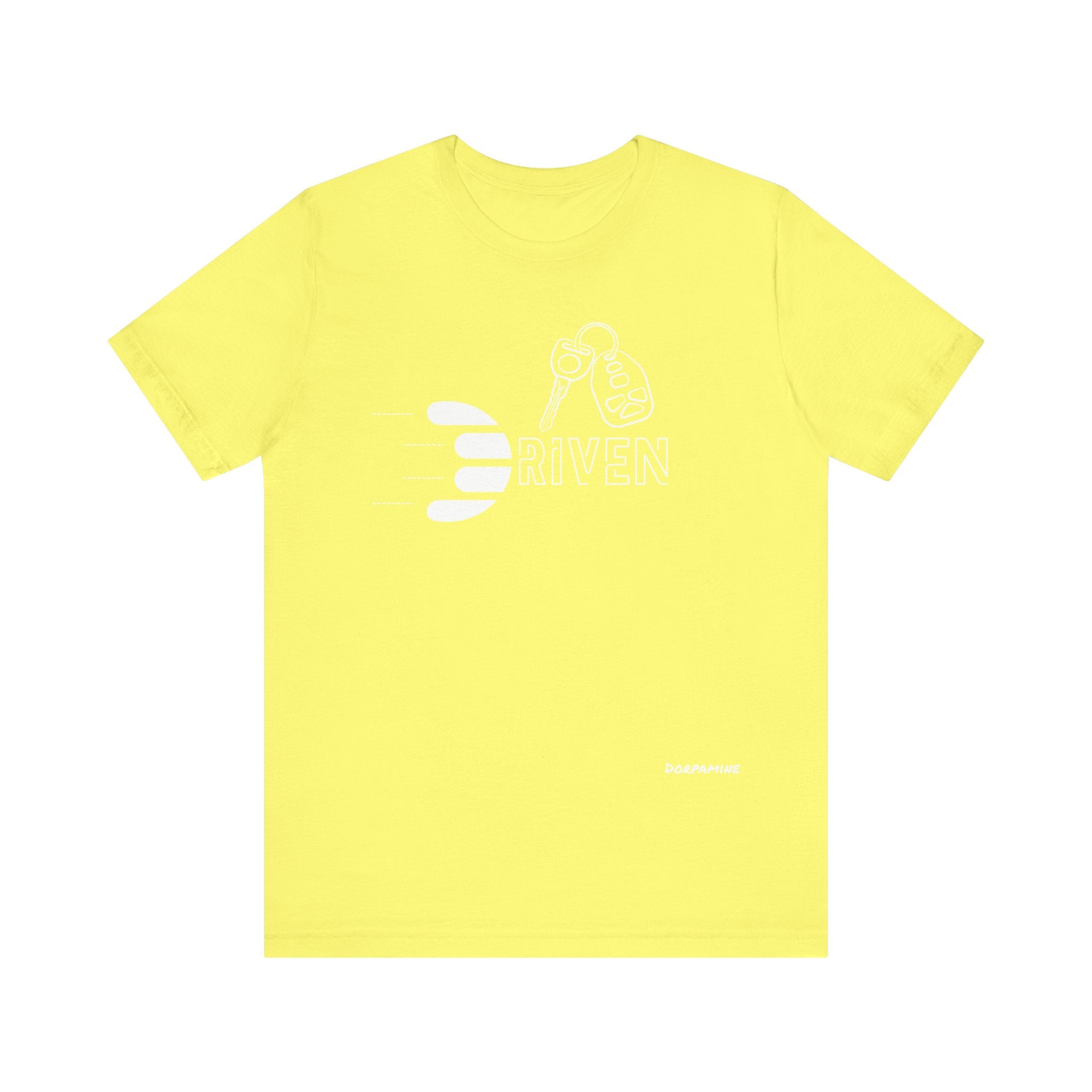Dorpamine Driven White (D-Words Collection) Unisex Jersey Short Sleeve Tee